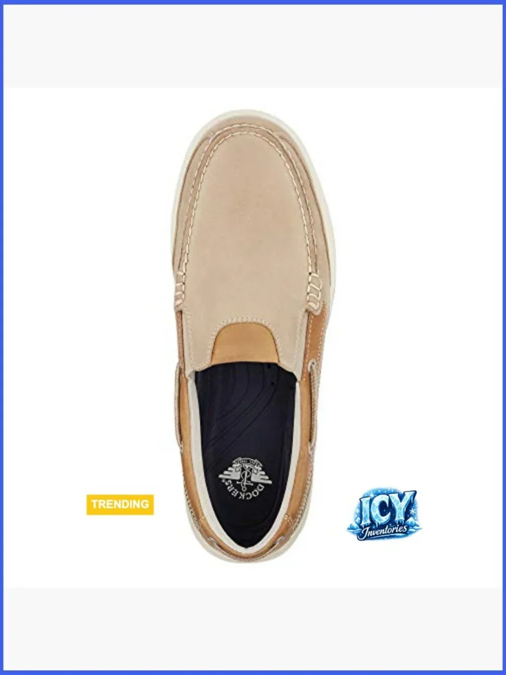 Men's Leather Boat Shoe with Cushioned Insole - Pull-On Style